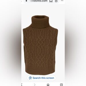 Vince Olive Green Cable Knit Turtleneck Sweater